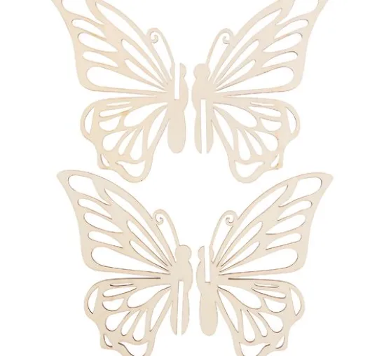 VBS Holz-Steckmotiv "Fliegende Schmetterlinge", 2 Stück