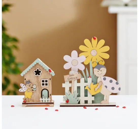 VBS Holz-Steckmotiv "Frühlingsbote am Gartenzaun"