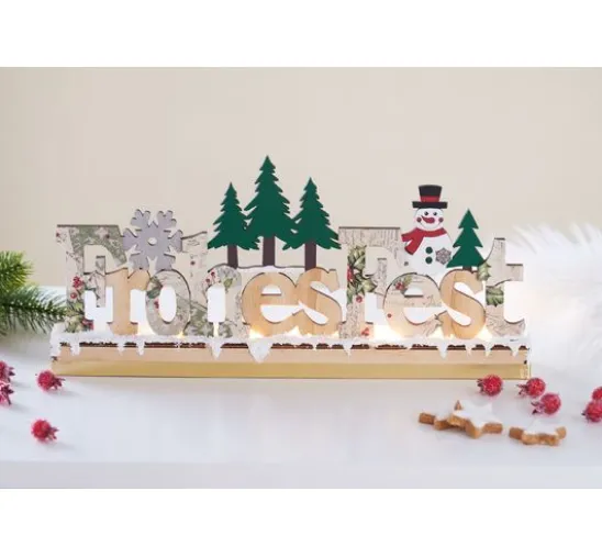 VBS Holz-Steckmotiv "Frohes Fest", mit LED