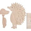 VBS Holz-Steckmotiv "Igel", 3-tlg.