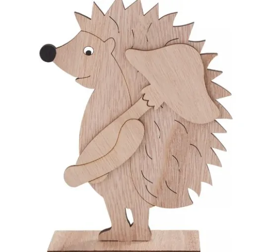 VBS Holz-Steckmotiv "Igel", 3-tlg.