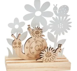 VBS Holzsteckmotiv mit Metallblumen 