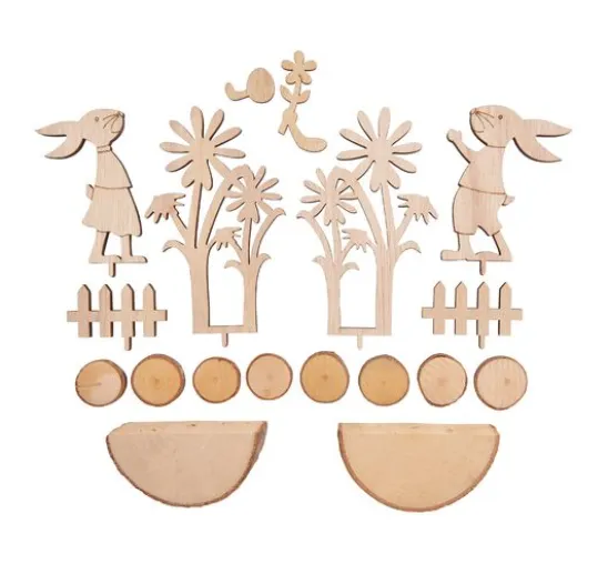 VBS Holz-Steckmotiv "Rasende Osterhasen"