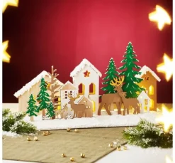 VBS Holz-Steckmotiv "Rentiere am Waldesrand"