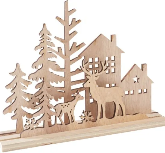 VBS Holz-Steckmotiv "Rentiere am Waldesrand"
