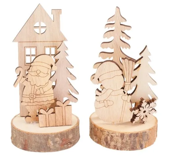 VBS Holz-Steckmotiv "Santa & Snowy"