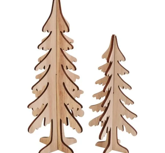 VBS Holz-Steckmotiv "Tannenbäume", 2er-Set