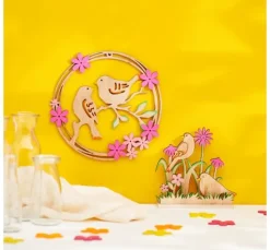 VBS Holz-Steckmotiv "Vögel in der Blumenwiese"