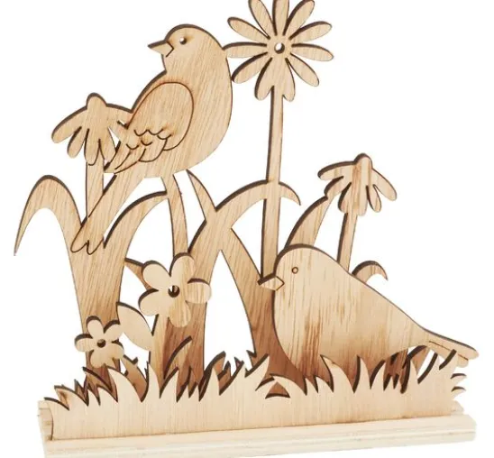 VBS Holz-Steckmotiv "Vögel in der Blumenwiese"