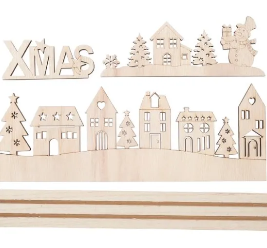 VBS Holz-Steckmotiv "Weihnachtsdorf Xmas"