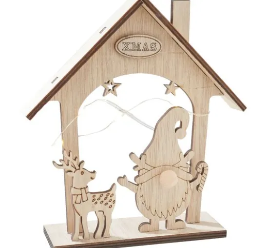 VBS Holz-Steckmotiv "Wichtelhaus", inkl. LED