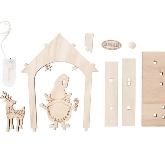 VBS Holz-Steckmotiv "Wichtelhaus", inkl. LED