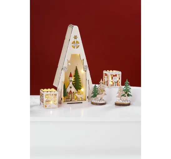 VBS Holz-Teelichthalter "Weihnachtszauber"