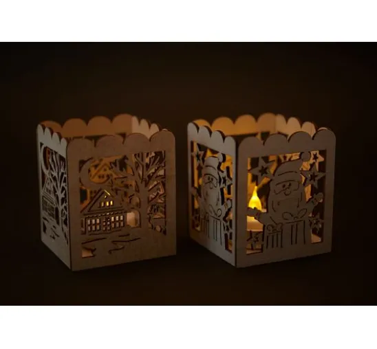VBS Holz-Teelichthalter "Weihnachtszauber"
