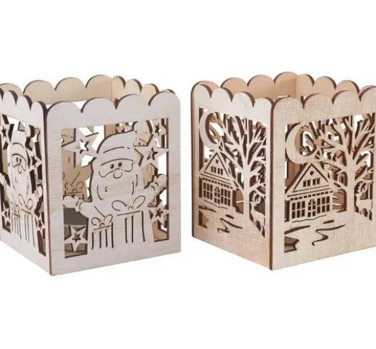 VBS Holz-Teelichthalter "Weihnachtszauber"