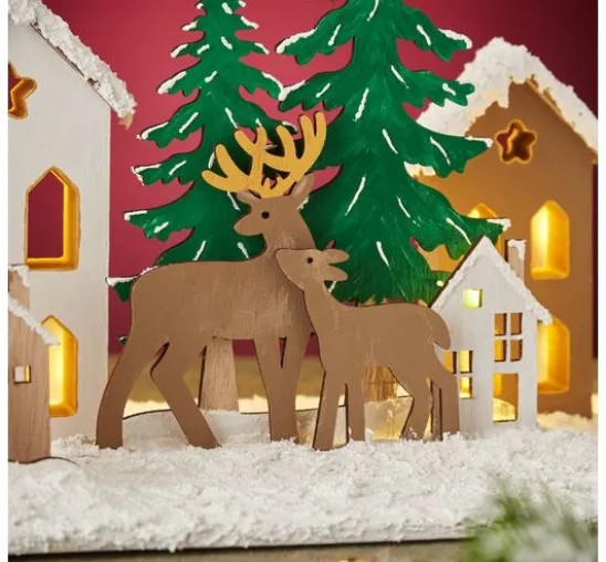 VBS Häuser-Silhouetten mit Fenster "Weihnacht"