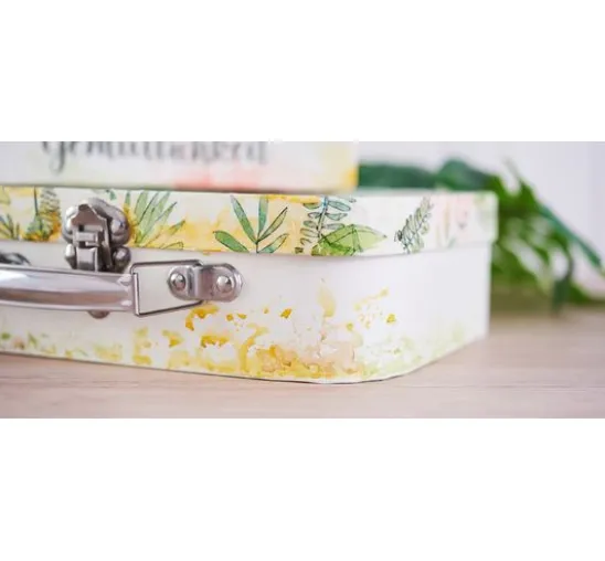 VBS Koffer, 2er-Set, aus cremefarbenem Karton