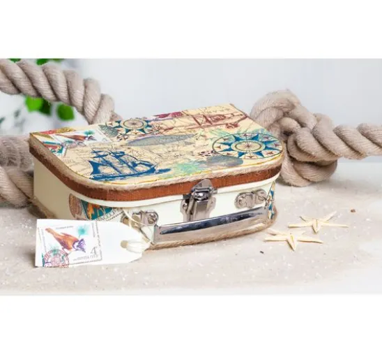 VBS Koffer, 2er-Set, aus cremefarbenem Karton
