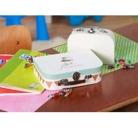 VBS Koffer, 2er-Set, aus cremefarbenem Karton