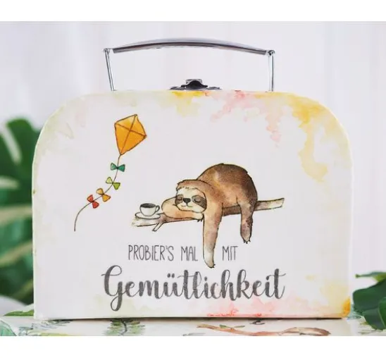 VBS Koffer, 2er-Set, aus cremefarbenem Karton