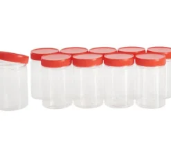 VBS Kunststoffboxen mit Schraubdeckel, 200 ml, 10 Stück