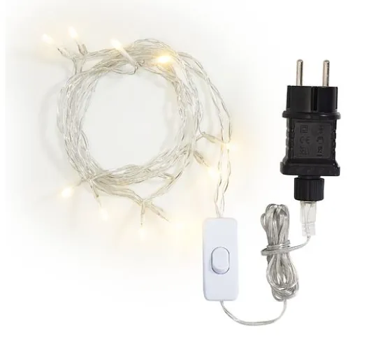 VBS LED-Lichterkette mit Schalter, Kreisschaltung, 10 LEDs