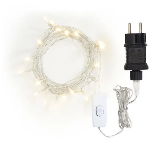 VBS LED-Lichterkette mit Schalter, 20 LEDs