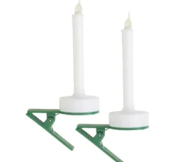 VBS LED-Tannenbaumkerze mit Clip, 2 Stück