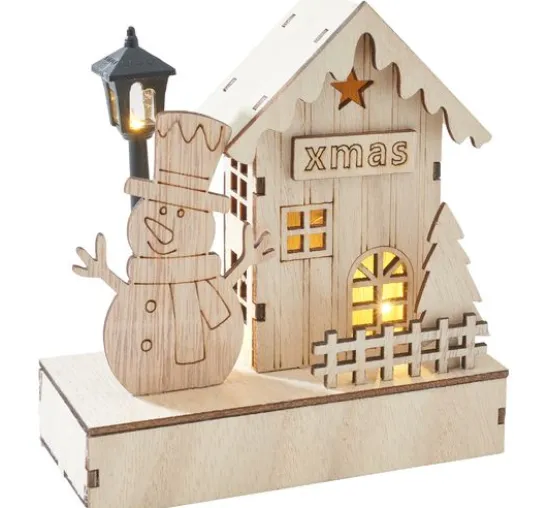 VBS Lichterhaus "Schneemann mit Laterne", inkl LED