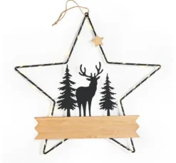 VBS Metall-Dekostern "Hirsch im Wald", mit LED