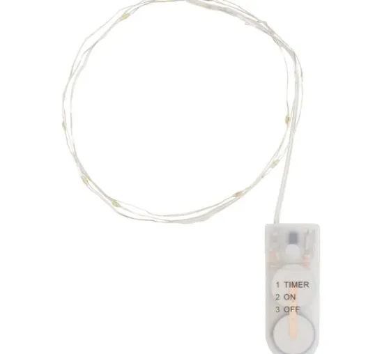 VBS Micro-LED-Lichterkette, mit Timer, 10 LEDs