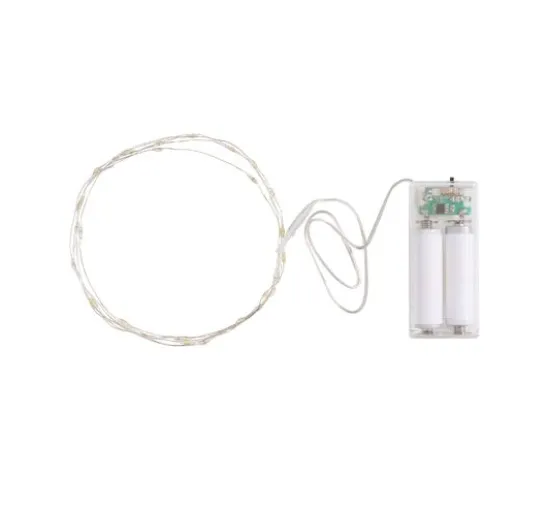 VBS Micro-LED-Lichterkette, mit Timer, silberfarbener Draht, 30 LEDs