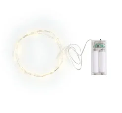 VBS Micro-LED-Lichterkette, mit Timer, silberfarbener Draht, 30 LEDs