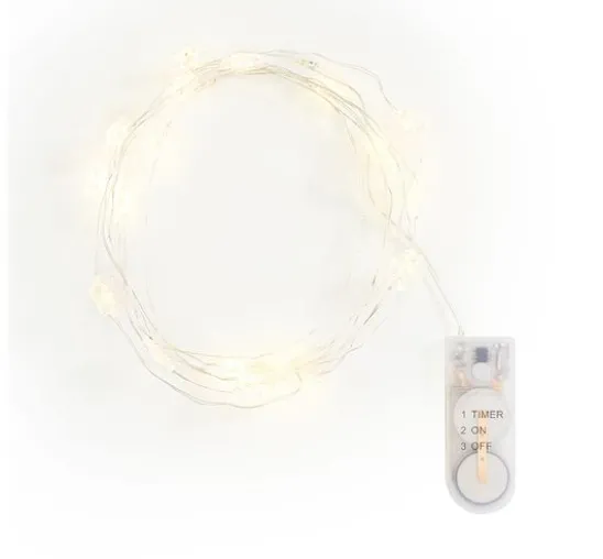 VBS Micro-LED-Lichterkette "Schneeflocke", mit Timer
