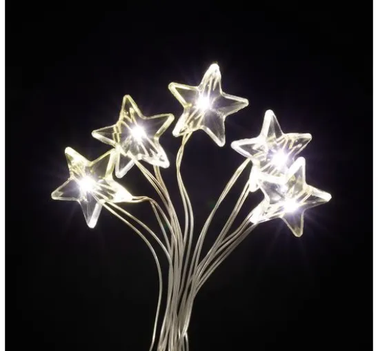 VBS Micro-LED-Lichterkette "Stern", mit Timer