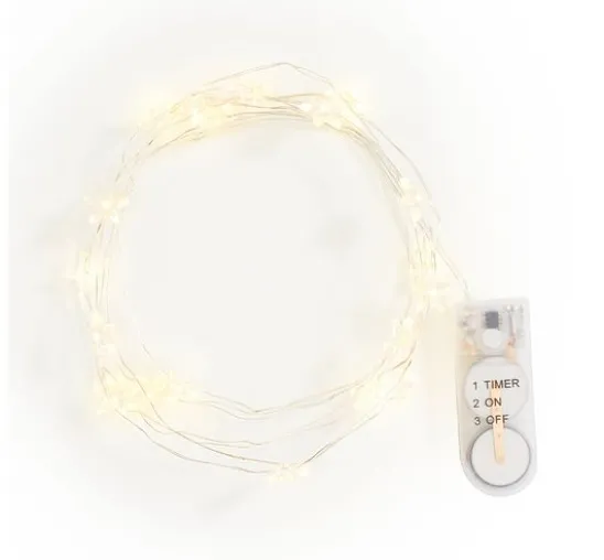 VBS Micro-LED-Lichterkette "Stern", mit Timer