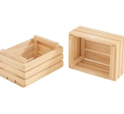 VBS Miniatur Holz-Obststiege, 2 Stück