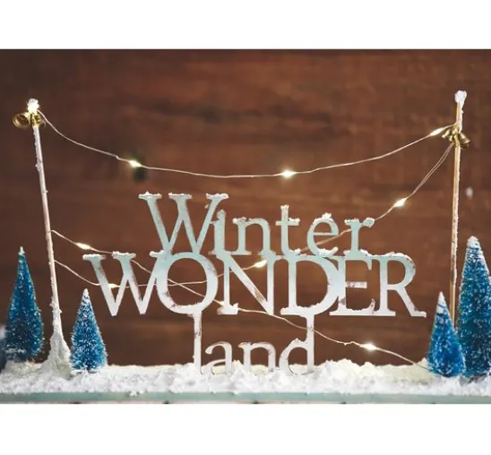 VBS Miniatur Tannenbaum, 16er-Set, beschneit