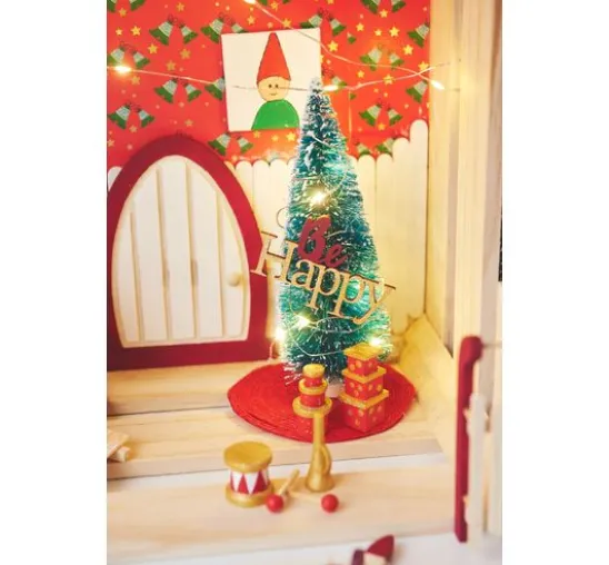 VBS Miniatur Tannenbaum, 16er-Set, beschneit