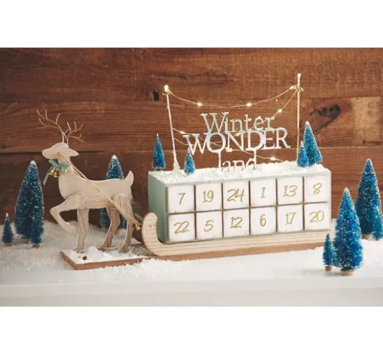 VBS Miniatur Tannenbaum, 16er-Set, beschneit