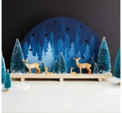 VBS Miniatur Tannenbaum, 16er-Set, beschneit