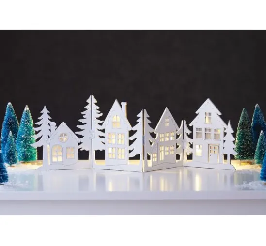 VBS Miniatur Tannenbaum, 16er-Set, beschneit