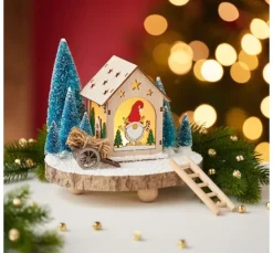 VBS Miniatur Tannenbaum, 16er-Set, beschneit