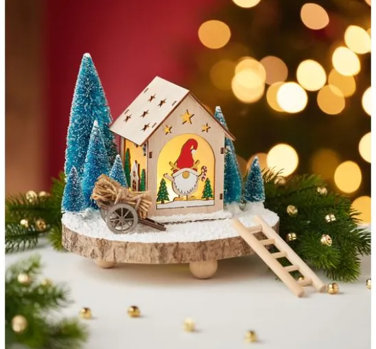 VBS Miniatur Tannenbaum, 16er-Set, beschneit