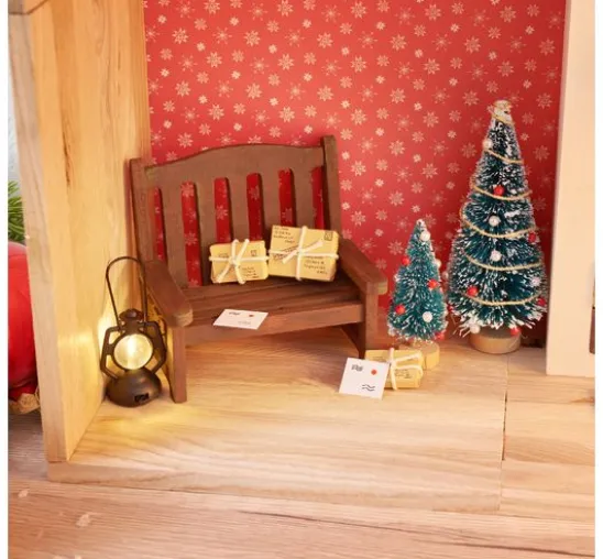 VBS Miniatur Tannenbaum, 16er-Set, beschneit