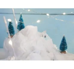 VBS Miniatur Tannenbaum, 16er-Set, beschneit