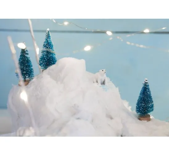VBS Miniatur Tannenbaum, 16er-Set, beschneit