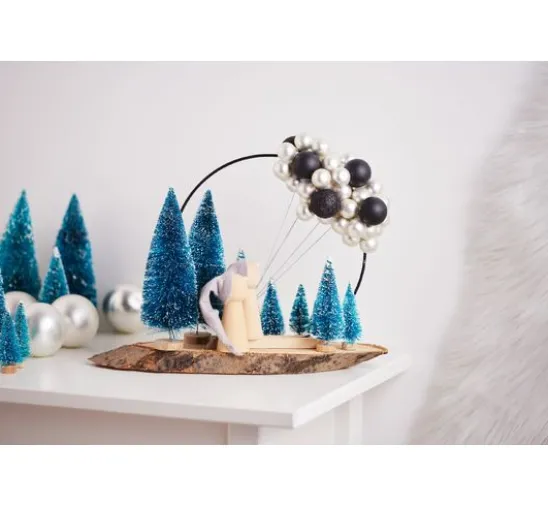 VBS Miniatur Tannenbaum, 16er-Set, beschneit