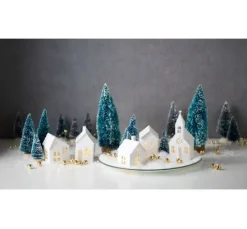 VBS Miniatur Tannenbaum, 16er-Set, beschneit