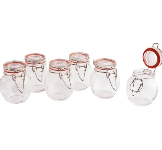 VBS Mini-Bügelglas, bauchig, 6 Stück